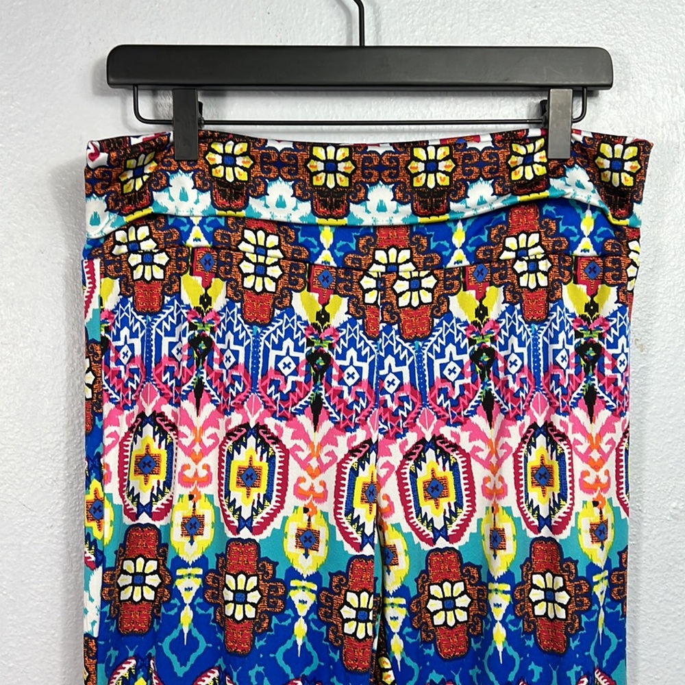 Rock 47 by Wrangler Multicolor Print Wide Leg Knit Tall Pants Medium - Picture 2 of 6